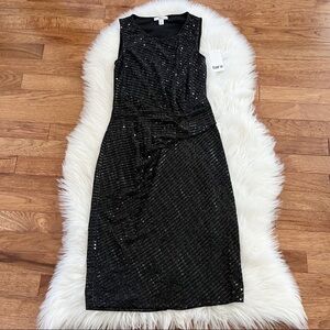 Bar III Black Metallic Shiny holiday Dress
